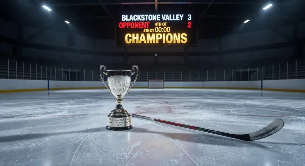 Blackstone Valley wins Rhode Island Division II boys ice hockey title 3-2 in four overtimes